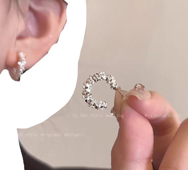 C形銀耳環 C-Shaped Silver Earrings