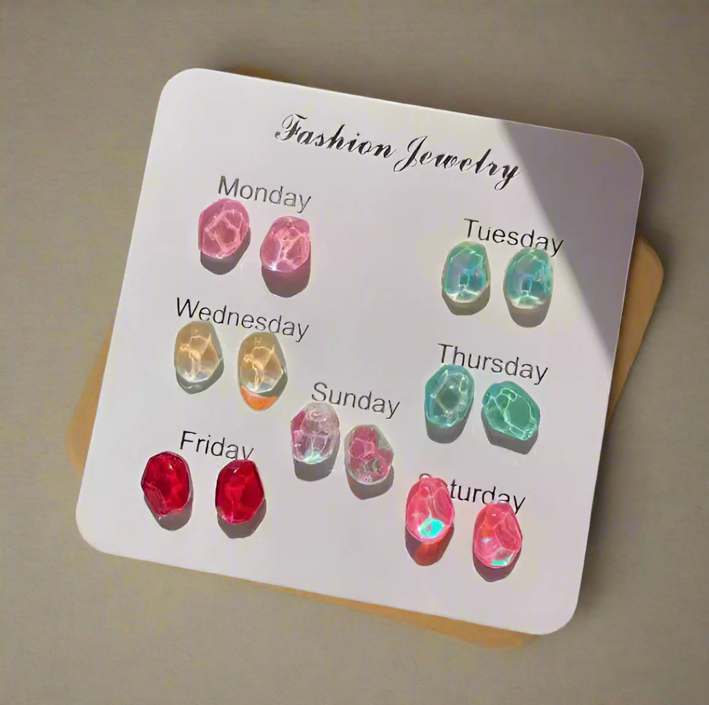 Colorful Pomegranate Earrings 彩色石榴耳環
