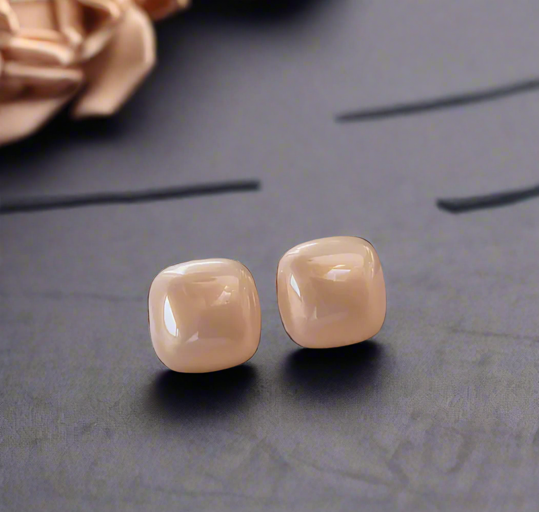 方糖珍珠耳釘 Sugar Cube Pearl Earrings