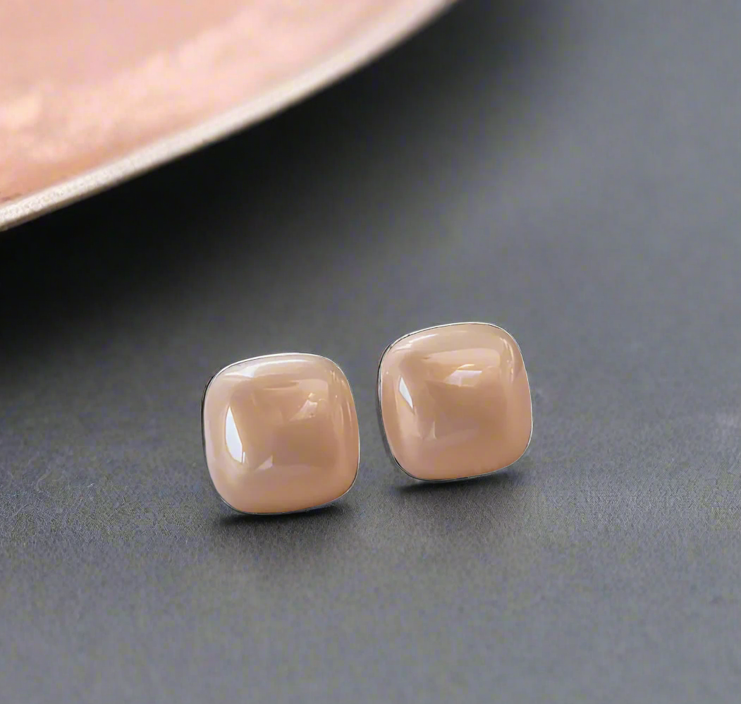 方糖珍珠耳釘 Sugar Cube Pearl Earrings