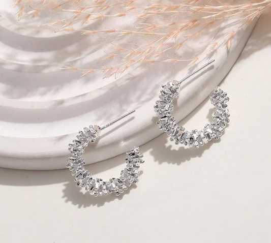 C形銀耳環 C-Shaped Silver Earrings