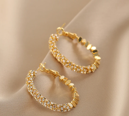串珠耳環 Beaded Hoop Earrings
