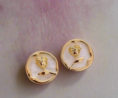 Shell Rose Earrings 貝瑰耳環