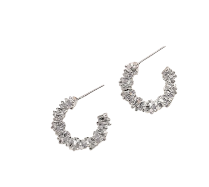 C形銀耳環 C-Shaped Silver Earrings